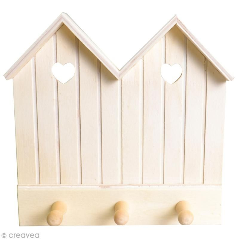 Patère En Bois - Cabine De Plage - 3 Plots - Porte à Fabriquer Cabine De Plage