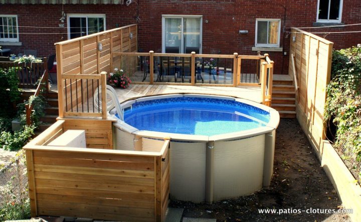 Patio De Piscine Hors Terre Verret | Piscine Hors Terre dedans Aménagement Autour Piscine Hors Terre