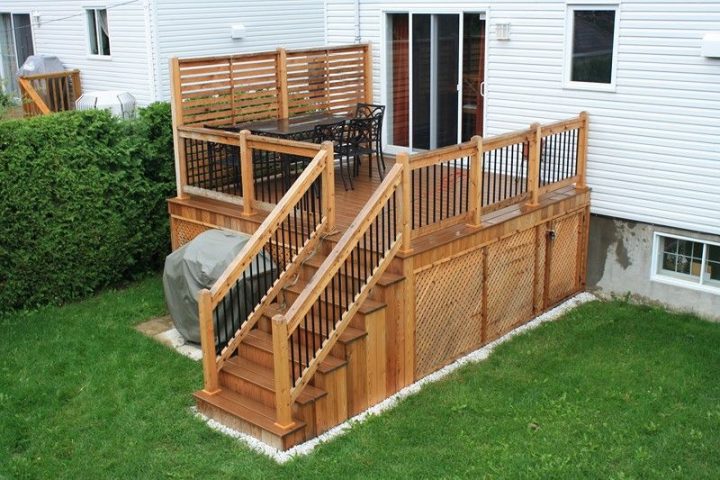 Patiodex Modele Design Trex Bois Traite Cedre Rouge (514 à Modele De Terrasse En Bois