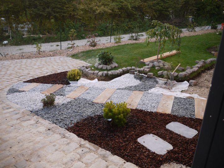 Pavé | Notre Maison Ossature Bois avec Copeaux De Bois Pour Jardin
