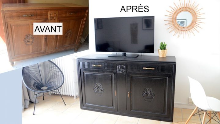 Peindre Un Meuble En Noir Mat – Relooking Meuble Bois Ancien avec Repeindre Un Meuble En Pin Peindre Un Meuble En Noir Mat – Relooking Meuble Bois Ancien avec Repeindre Un Meuble En Pin