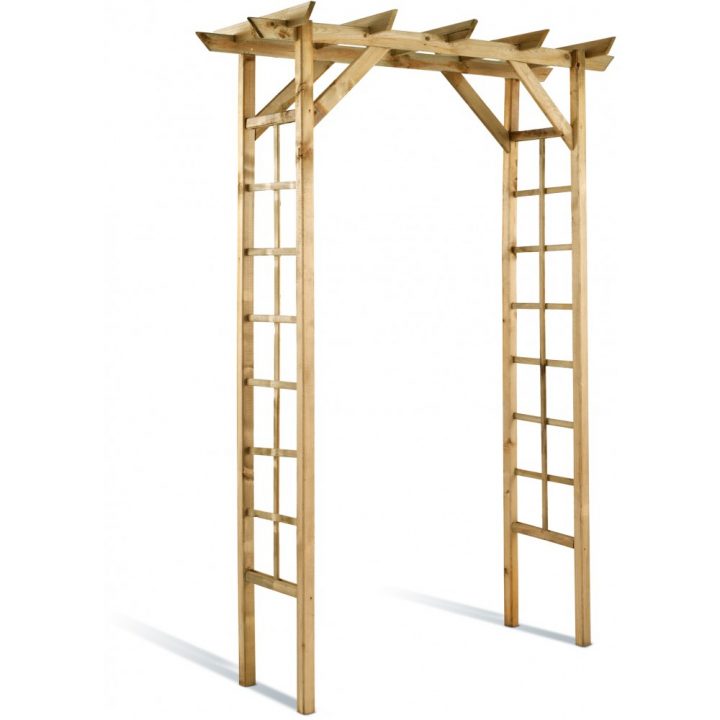 Pergola En Bois Avec Treillage – Longueur 140 Cm à Arche De Jardin Leroy Merlin