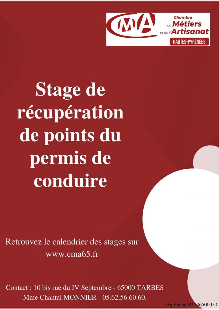Permis De Conduire – Votre Cma 65 – Cma Hautes-Pyrénées encequiconcerne Chambre Des Metiers Tarbes