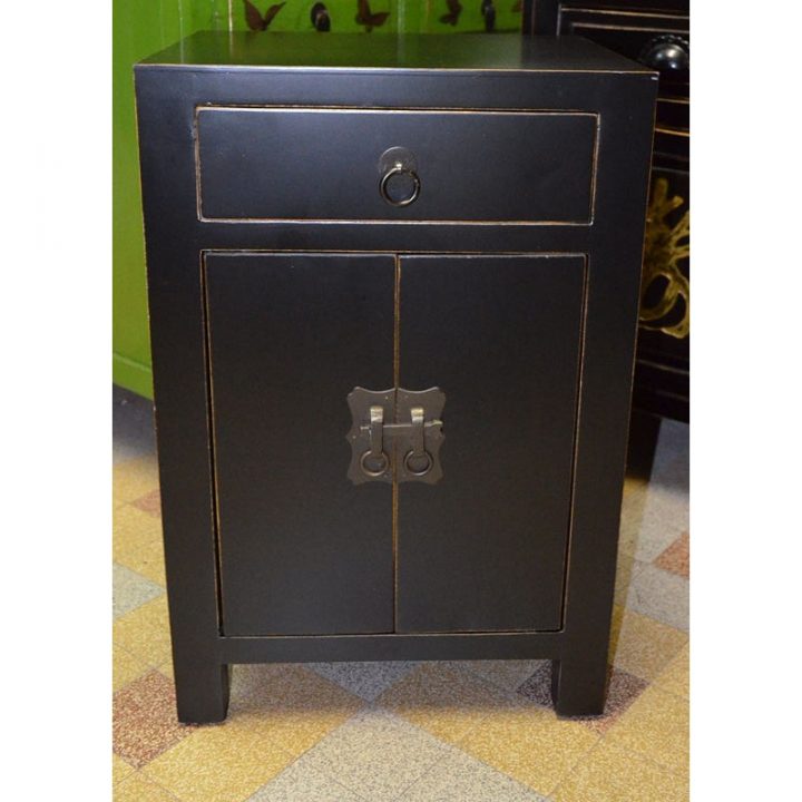 Petit Meuble Chinois Laque Noir, Rouge – La Malle D'Asie dedans Petit Meuble Chinois