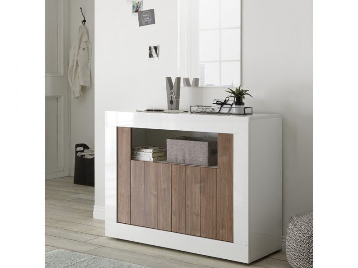 Petit Meuble D'Entrée Marron Et Blanc Moderne 110 Cm, 2 serapportantà Meuble Conforama Petit Meuble D'Entrée Marron Et Blanc Moderne 110 Cm, 2 serapportantà Meuble Conforama