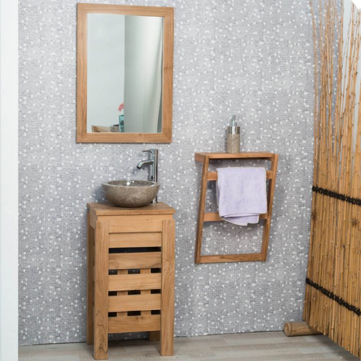 Petit Meuble Salle De Bain Wc Zen En Teck 40Cm tout Meuble D Appoint Salle De Bain Petit Meuble Salle De Bain Wc Zen En Teck 40Cm tout Meuble D Appoint Salle De Bain