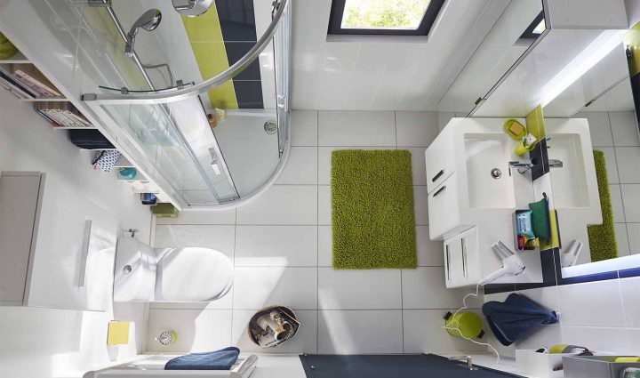 Petite Salle De Bains : Des Meubles Faible Profondeur Et Des tout Salle De Bain Compacte