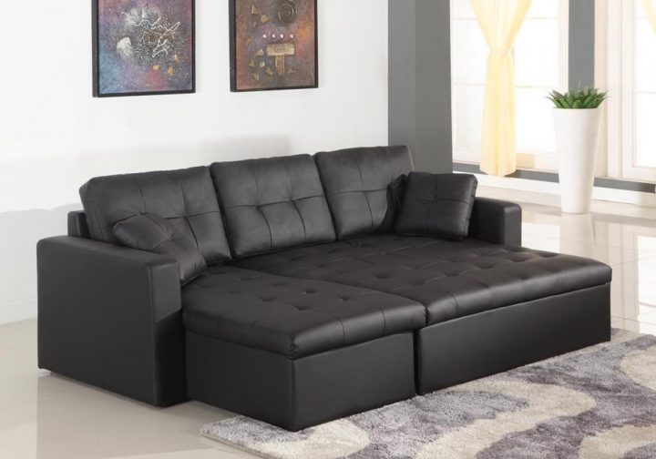 Photos Canapé D'Angle Convertible Noir Pas Cher dedans Canape D Angle Pas Cher Destockage