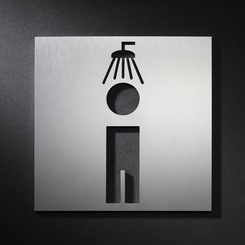 Pictogramme Douche En Acier Inoxydable | Creativ'Sign pour Plaque De Douche Pictogramme Douche En Acier Inoxydable | Creativ'Sign pour Plaque De Douche