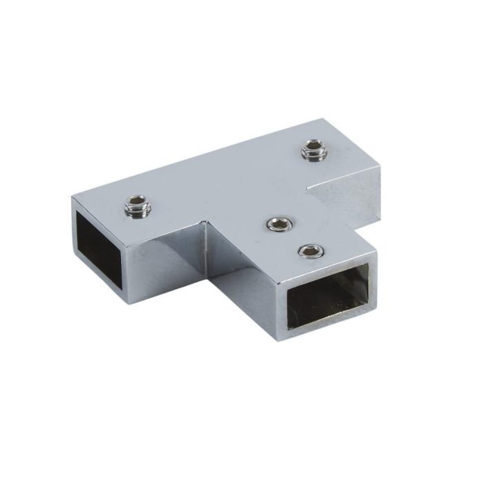Pièce En T Chromée Pour Barre De Stabilisation Paroi De Douche Portland intérieur Barre De Renfort Paroi De Douche