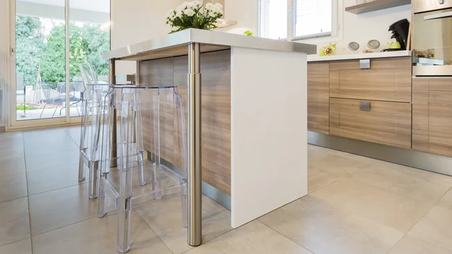 Pied De Plan De Travail Cylindrique Réglable Inox Brossé avec Chalet 20M2 Avec Mezzanine Leroy Merlin