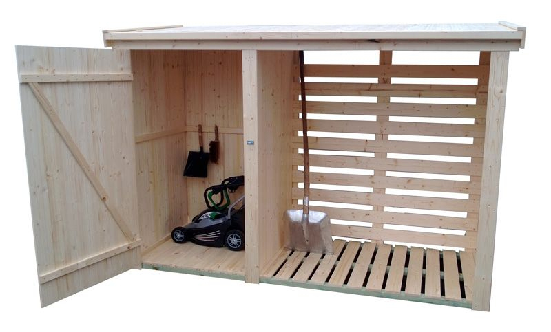 Pin På Vedbod dedans Abri De Jardin Avec Bucher