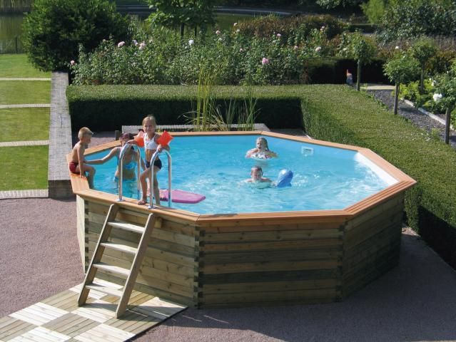 Piscine Bois Gardipool Octoo 6,25 X 1,33 M Avec Margelles intérieur Gardipool Octoo