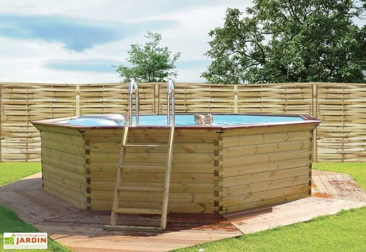 Piscine Bois Hors-Sol Ronde Octoo 4,0 – Ø 400 Cm – Gardipool tout Gardipool Octoo