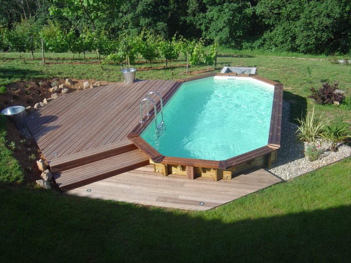 Piscine Bois Octogonale, Acheter Une Piscine Avec dedans Kit Terrasse Piscine Hors Sol