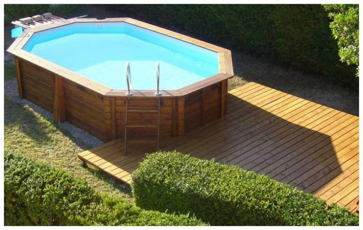 Piscine Bois Octogonale Allongée Woodfirst Original concernant Piscine Woodfirst