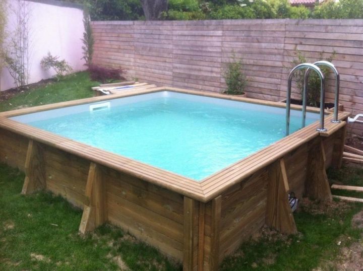 Piscine Carrée Hors-Sol Kit Installée À Toulouse – Haute destiné Piscine Bois Carrée 2X2