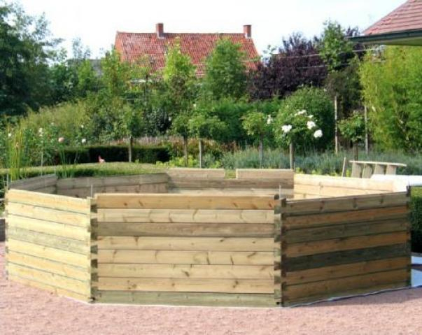 Piscine Gardipool Octoo 4,20 X 1,33M – Margelles En Pin destiné Gardipool Octoo