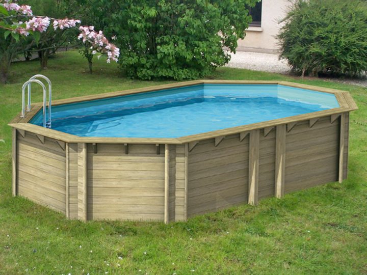 Piscine Hors-Sol Bois Bwt Mypool Tropic Octo+ 510 H120Cm avec Destockage Piscine Bois