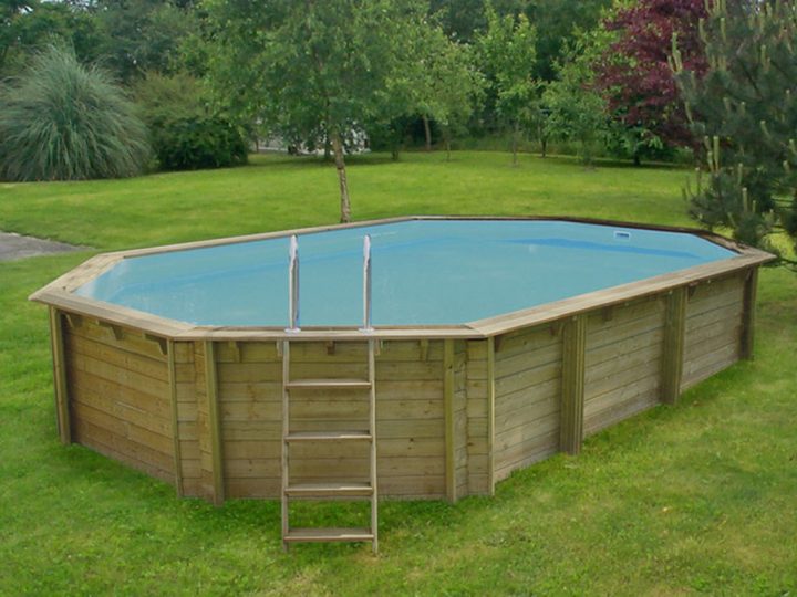 Piscine Hors-Sol Bois Proswell Weva Octo+ 840 H133Cm Sur encequiconcerne Piscine Tubulaire Destockage