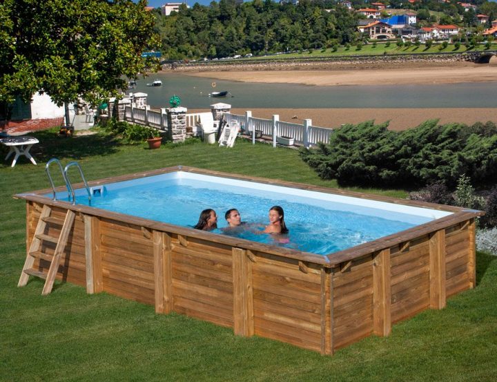 Piscine Hors-Sol En Bois Evora 6,20 X 4,20 X 1,33 M En destiné Kit Terrasse Piscine Hors Sol