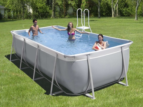 Piscine Hors Sol Tubulaire Easy 3,83 X 2,53 M – H. 1,25 M serapportantà Amenagement Piscine Hors Sol Tubulaire