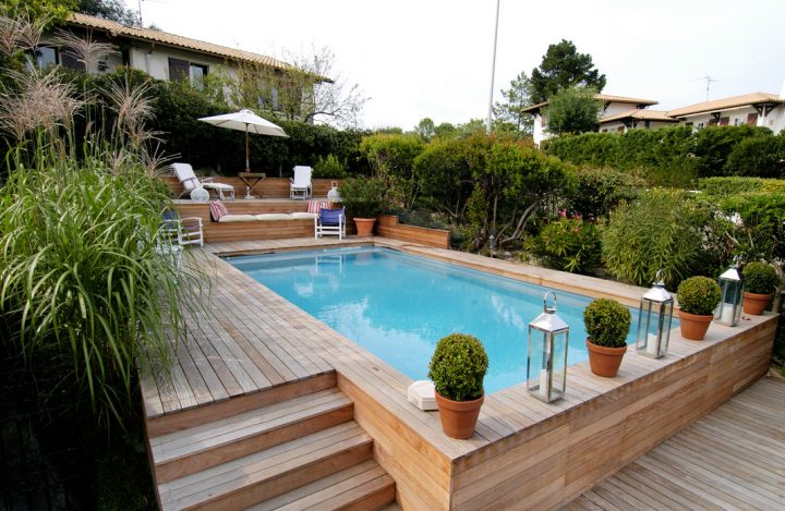 Piscine Semi Terre Bois | Amenagement Piscine Hors Sol concernant Kit Terrasse Bois Pour Piscine Hors Sol