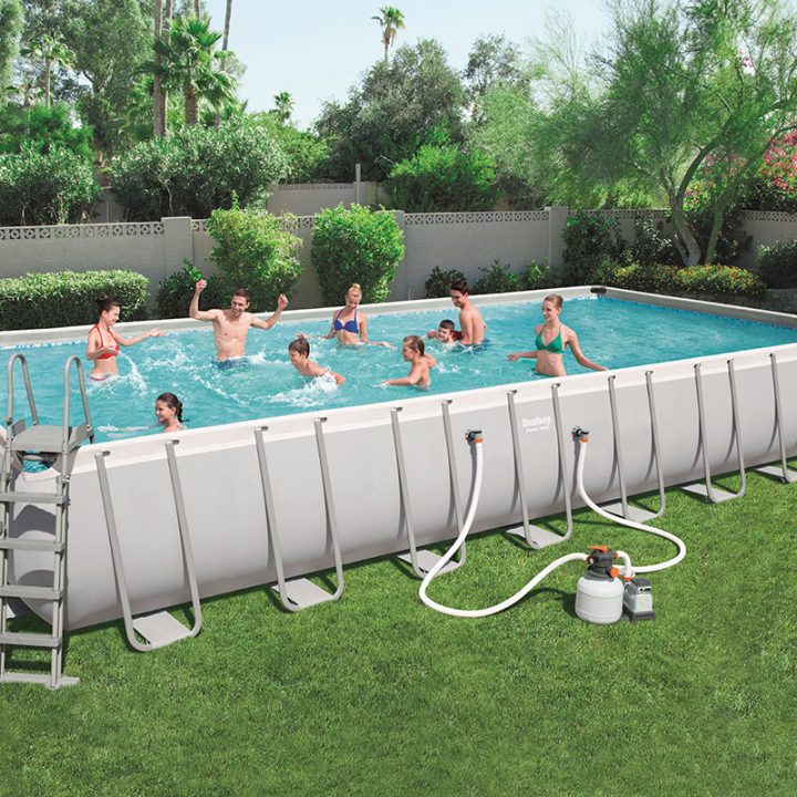 Piscine Tubulaire Bestway 9,56M X 4,88M X 1,32M Filtre Sable serapportantà Amenagement Piscine Hors Sol Tubulaire