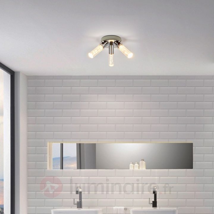 Plafonnier Salle De Bains Led Duncan À 3 Lampes, Référence avec Éclairage Plafond Salle De Bain