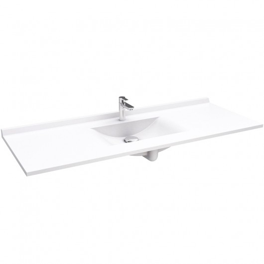 Plan Simple Vasque En Résine De Synthèse Resiplan – 140 Cm dedans Plan Vasque 140