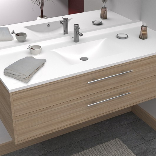 Plan Simple Vasque En Résine De Synthèse Resiplan – 140 Cm tout Plan Vasque 140