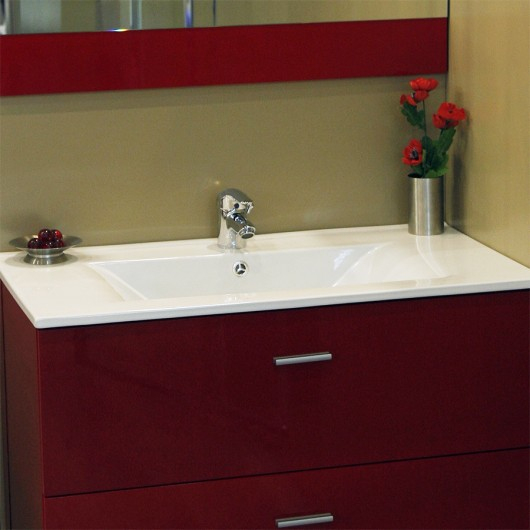 Plan Vasque En Céramique Ceraplan – 80 Cm – Cuisibane pour Plan Vasque 140