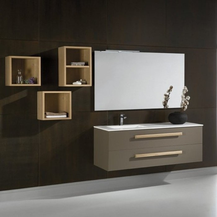 Plan Vasque En Solid Surface Tropic + Meuble 2 Tiroirs encequiconcerne Meuble Americain