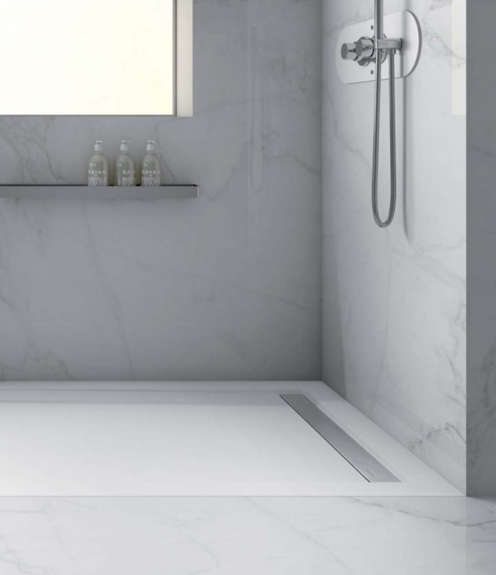 Plateau, Receveur De Douche Line X Scene Rectangle (Sur dedans Bac A Douche Sur Mesure