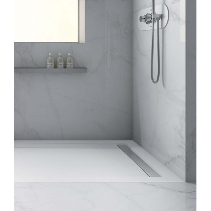 Plateau, Receveur De Douche Line X Scene Rectangle (Sur Mesures) En Résine,  70-90X100-180Cm avec Receveur De Douche Resine