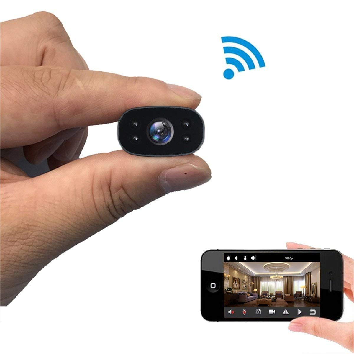 Pnzeo W3 Caméras Espion 1080P Hd Mini Caméra Cachée Wifi dedans Camera Cachee Chambre