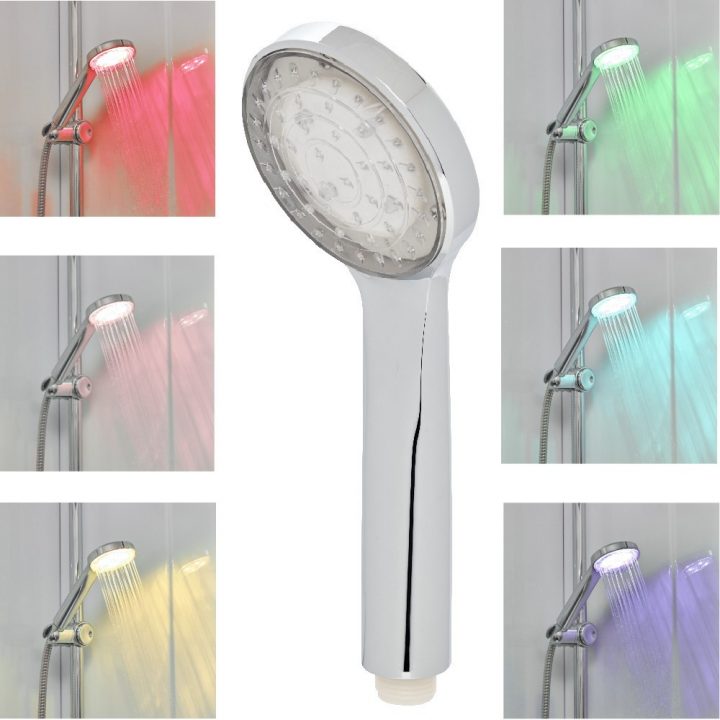 Pommeau De Douche 7 Couleurs dedans Pomme De Douche Lumineuse Pommeau De Douche 7 Couleurs dedans Pomme De Douche Lumineuse