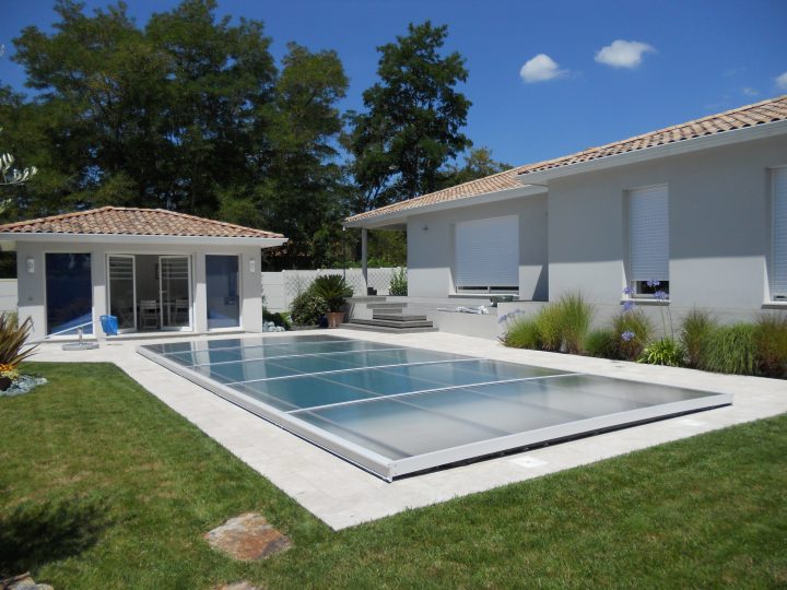 Poolabri – Abri Piscine Plat Relevable dedans Abri De Terrasse Coulissant