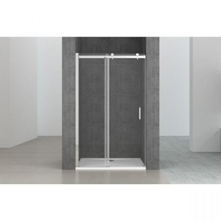 Porte De Douche 110X195 Pour Niche Sogood Teramo4 Paroi De Douche Avec  Porte Coulissante En Verre De Sécurité 8Mm Transparent Nano encequiconcerne Parois De Douche Coulissante