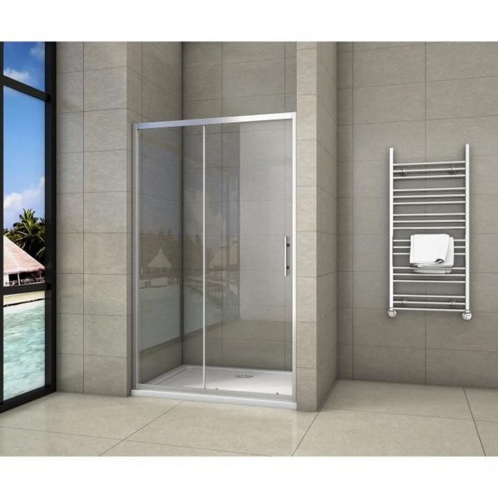 Porte De Douche Coulissante 120X190Cm En Niche Porte De avec Porte De Douche Coulissante 90