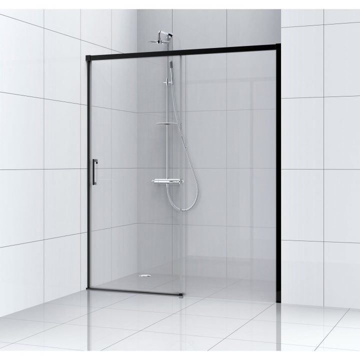 Porte De Douche Coulissante 140 Cm, Transparent, Remix pour Paroi De Douche Fixe 140 Porte De Douche Coulissante 140 Cm, Transparent, Remix pour Paroi De Douche Fixe 140
