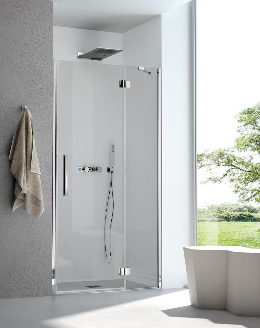 Porte De Douche Fixe+Pivotant Alice En Verre 6 Mm Transparent Ou Satiné,  Hauteur 200 Cm avec Porte De Douche Pivotant