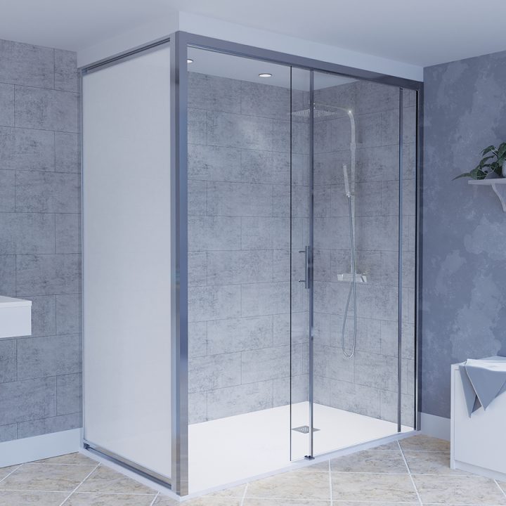 Porte De Douche Nérina Coulissante Pmr – Creazur France à Porte De Douche Coulissante 90