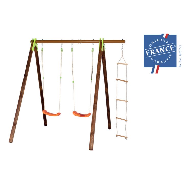 Portique Bois/Métal Trigano Techwood Xylo 2,30M 3 Agrès intérieur Balancoire Bricorama