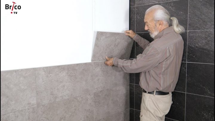 Poser Du Carrelage Mural Composite – Tuto Bricolage Avec Robert tout Panneau Composite Salle De Bain