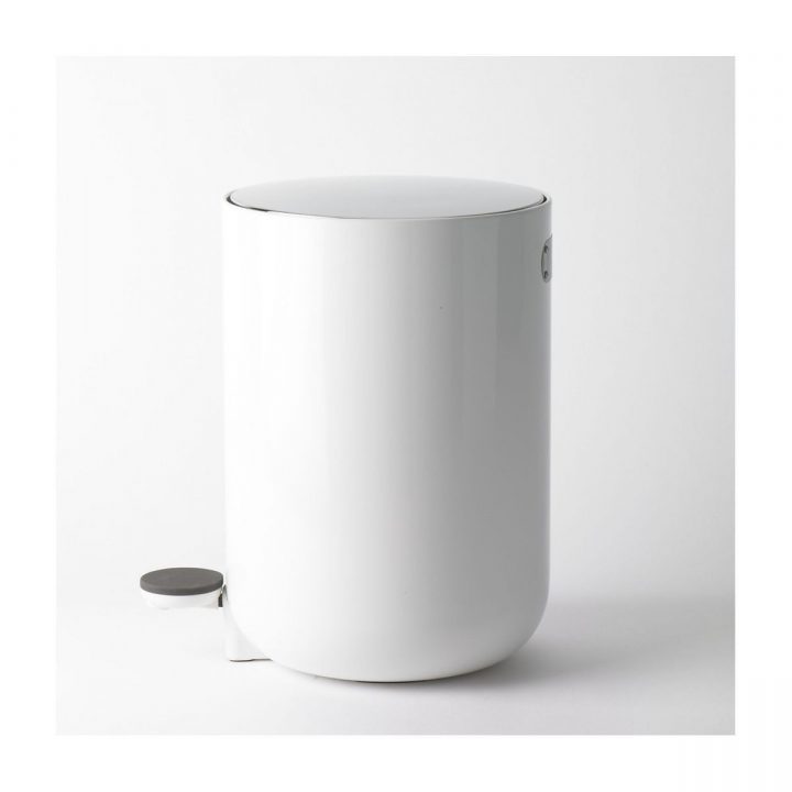 Poubelle À Pédale 7 L Pour Salle De Bains Norm Bath Blanc serapportantà Petite Poubelle Salle De Bain