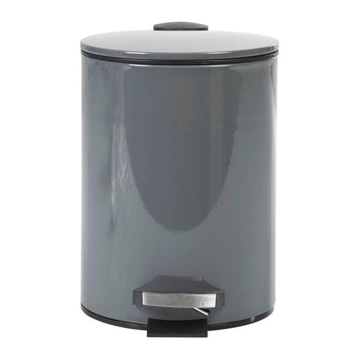 Poubelle Salle De Bain Grise Foncé 3 L concernant Petite Poubelle Salle De Bain