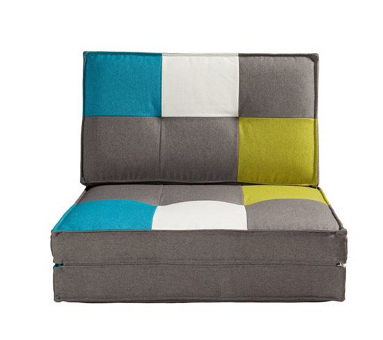 Poufs & Poires – Chauffeuse Lit Lizy Patchwork | Canapé encequiconcerne Matelas De Sol Banquette 60X120X15