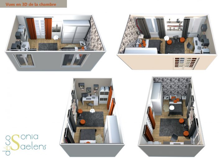 Projet Client: Relooking D'une Chambre D'ado – Sonia Saelens intérieur Aménagement Chambre 10M2