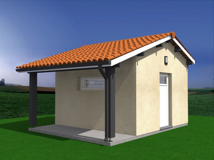 Projet De Construction Abri De Jardin + Auvent 20M2. à Couverture Abri De Jardin